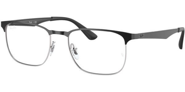 Dioptrické brýle Ray-Ban® model 6363, barva obruby černá stříbrná mat, stranice černá mat, kód barevné varianty 2861. 