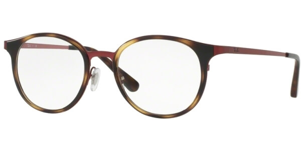 Dioptrické brýle Ray-Ban® model 6372M, barva obruby hnědá červená lesk, stranice červená lesk, kód barevné varianty 2922. 