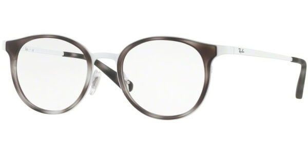 Dioptrické brýle Ray-Ban® model 6372M, barva obruby bílá hnědá mat, stranice bílá lesk, kód barevné varianty 2957. 