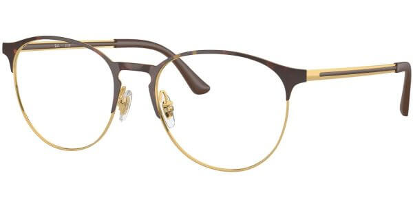 Dioptrické brýle Ray-Ban® model 6375, barva obruby hnědá zlatá lesk, stranice hnědá zlatá lesk, kód barevné varianty 2917. 