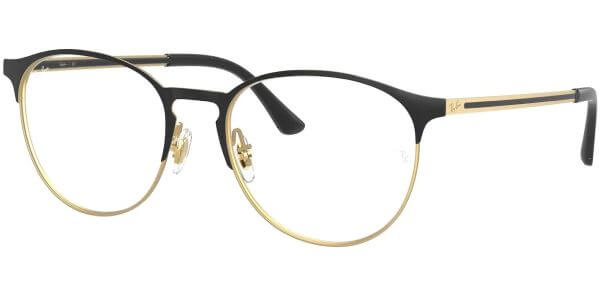 Dioptrické brýle Ray-Ban® model 6375, barva obruby černá zlatá mat, stranice černá zlatá mat, kód barevné varianty 3051. 