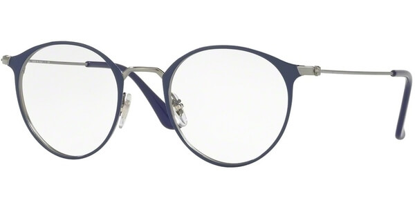 Dioptrické brýle Ray-Ban® model 6378, barva obruby modrá stříbrná lesk, stranice stříbrná lesk, kód barevné varianty 2906. 
