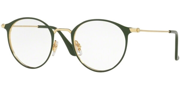 Dioptrické brýle Ray-Ban® model 6378, barva obruby zelená zlatá lesk, stranice zlatá lesk, kód barevné varianty 2908. 