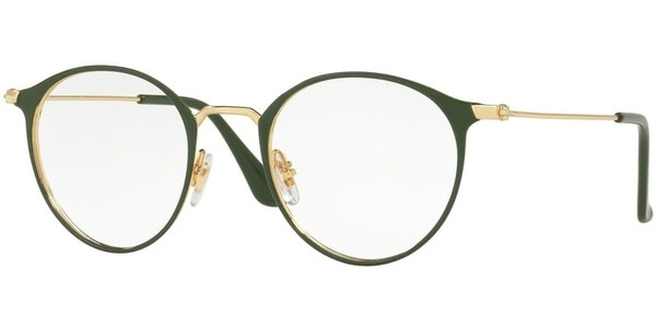 Dioptrické brýle Ray-Ban® model 6378, barva obruby zelená zlatá lesk, stranice zlatá lesk, kód barevné varianty 2908. 