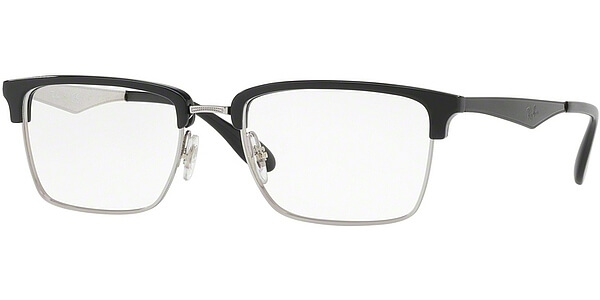 Dioptrické brýle Ray-Ban® model 6397, barva obruby černá stříbrná lesk, stranice černá lesk, kód barevné varianty 2932. 
