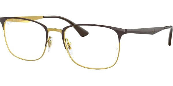 Dioptrické brýle Ray-Ban® model 6421, barva obruby hnědá zlatá lesk, stranice hnědá zlatá lesk, kód barevné varianty 2905. 