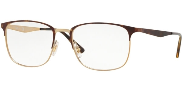 Dioptrické brýle Ray-Ban® model 6421, barva obruby hnědá zlatá lesk, stranice hnědá lesk, kód barevné varianty 3001. 