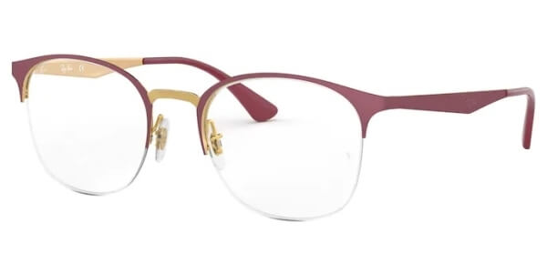 Dioptrické brýle Ray-Ban® model 6422, barva obruby červená zlatá mat, stranice červená mat, kód barevné varianty 3007. 