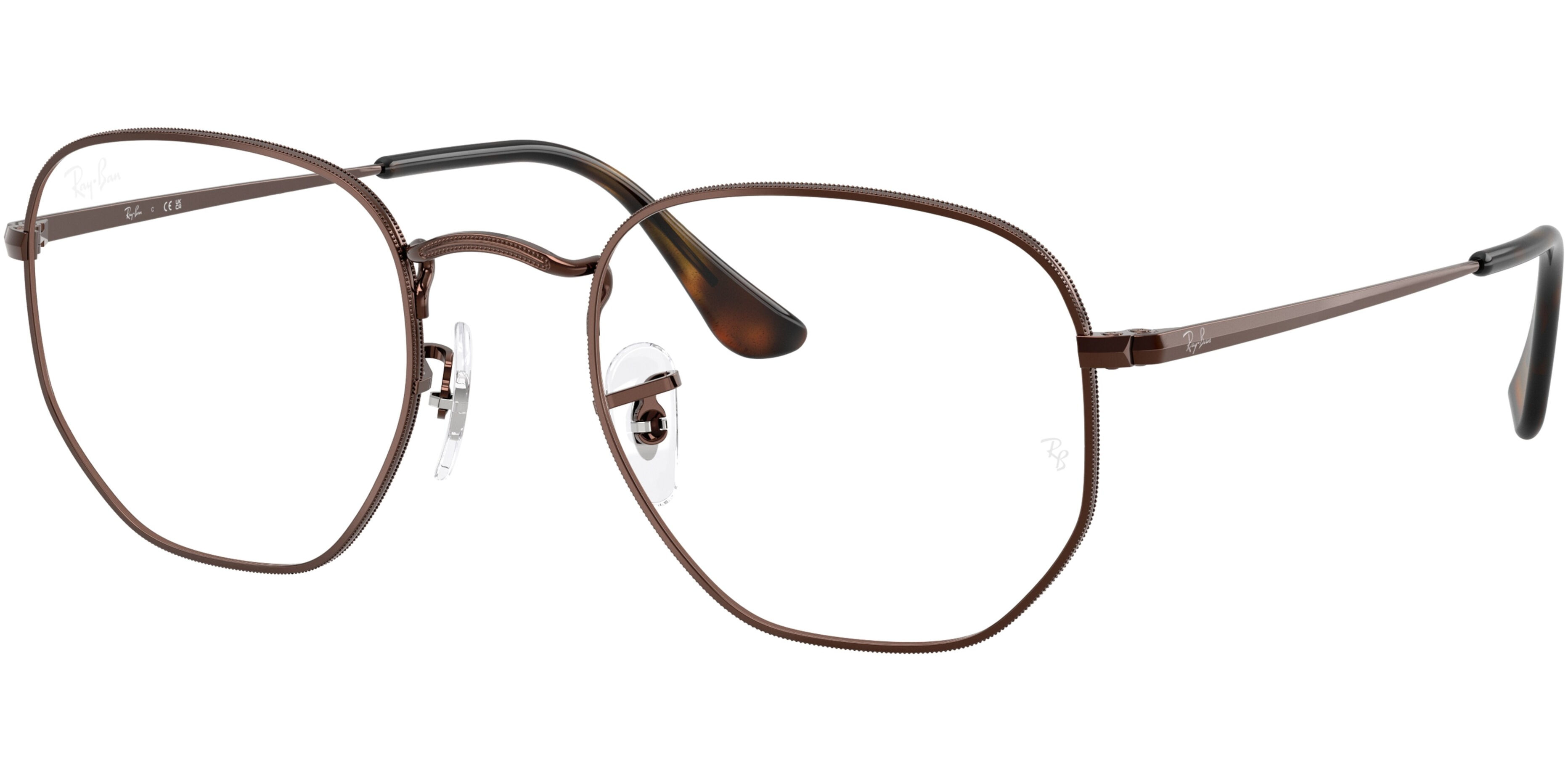 Dioptrické brýle Ray-Ban® model 6448, barva obruby hnědá lesk, stranice hnědá lesk, kód barevné varianty 2511. 