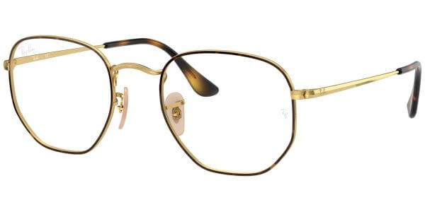 Dioptrické brýle Ray-Ban® model 6448, barva obruby hnědá zlatá lesk, stranice zlatá lesk, kód barevné varianty 2945. 