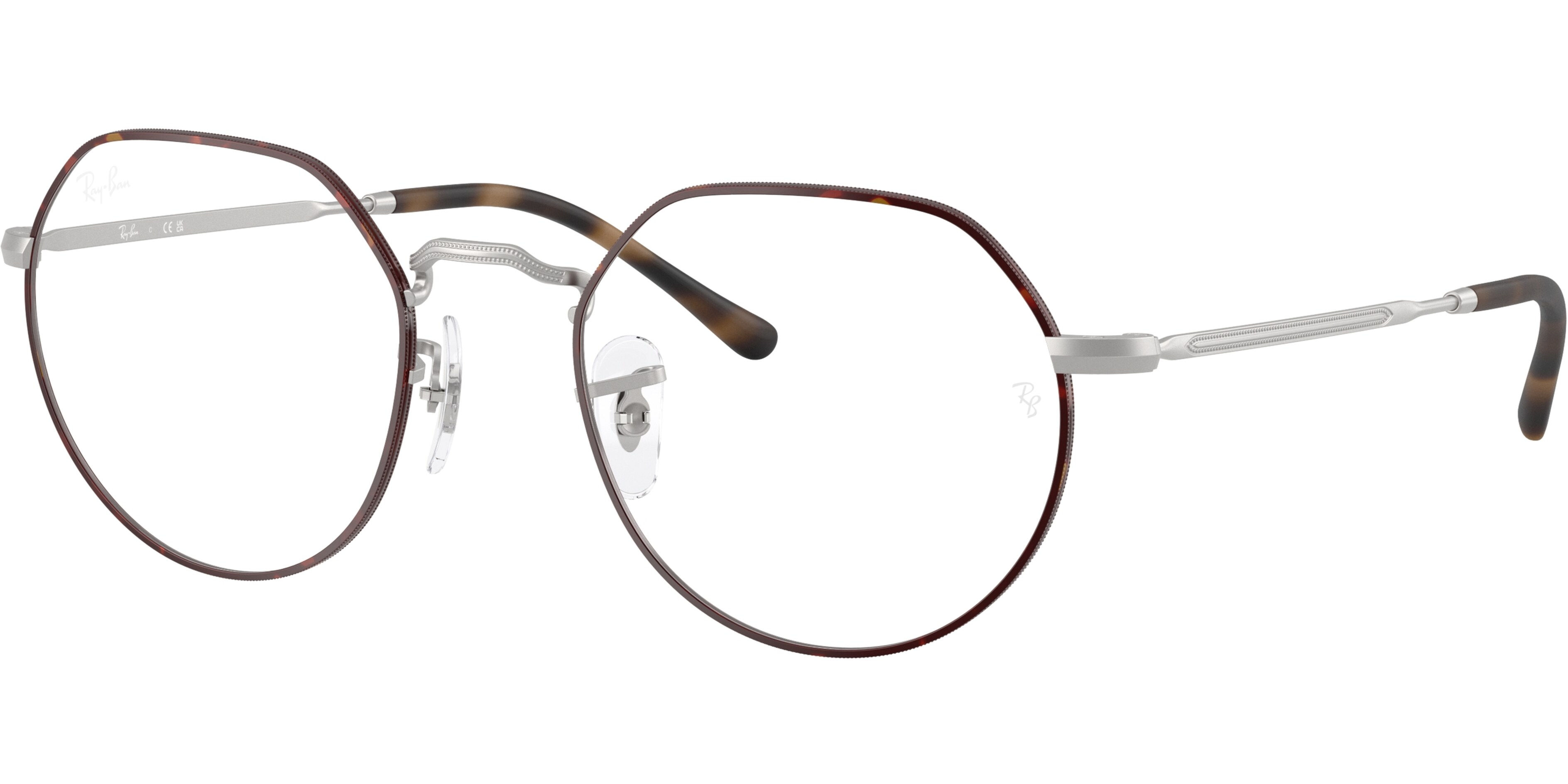 Dioptrické brýle Ray-Ban® model 6465, barva obruby hnědá stříbrná mat, stranice stříbrná mat, kód barevné varianty 3194. 