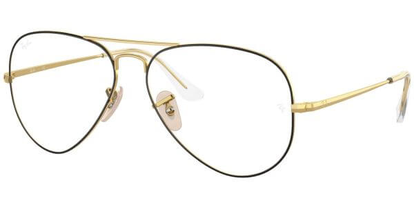 Dioptrické brýle Ray-Ban® model 6489, barva obruby černá zlatá mat, stranice zlatá lesk, kód barevné varianty 2890. 