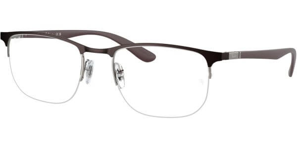 Dioptrické brýle Ray-Ban® model 6513, barva obruby hnědá šedá mat, stranice hnědá šedá mat, kód barevné varianty 3162. 