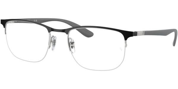 Dioptrické brýle Ray-Ban® model 6513, barva obruby černá stříbrná lesk, stranice šedá mat, kód barevné varianty 3163. 