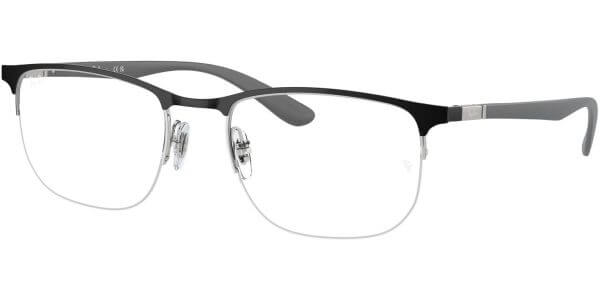 Dioptrické brýle Ray-Ban® model 6513, barva obruby černá stříbrná lesk, stranice šedá mat, kód barevné varianty 3163. 