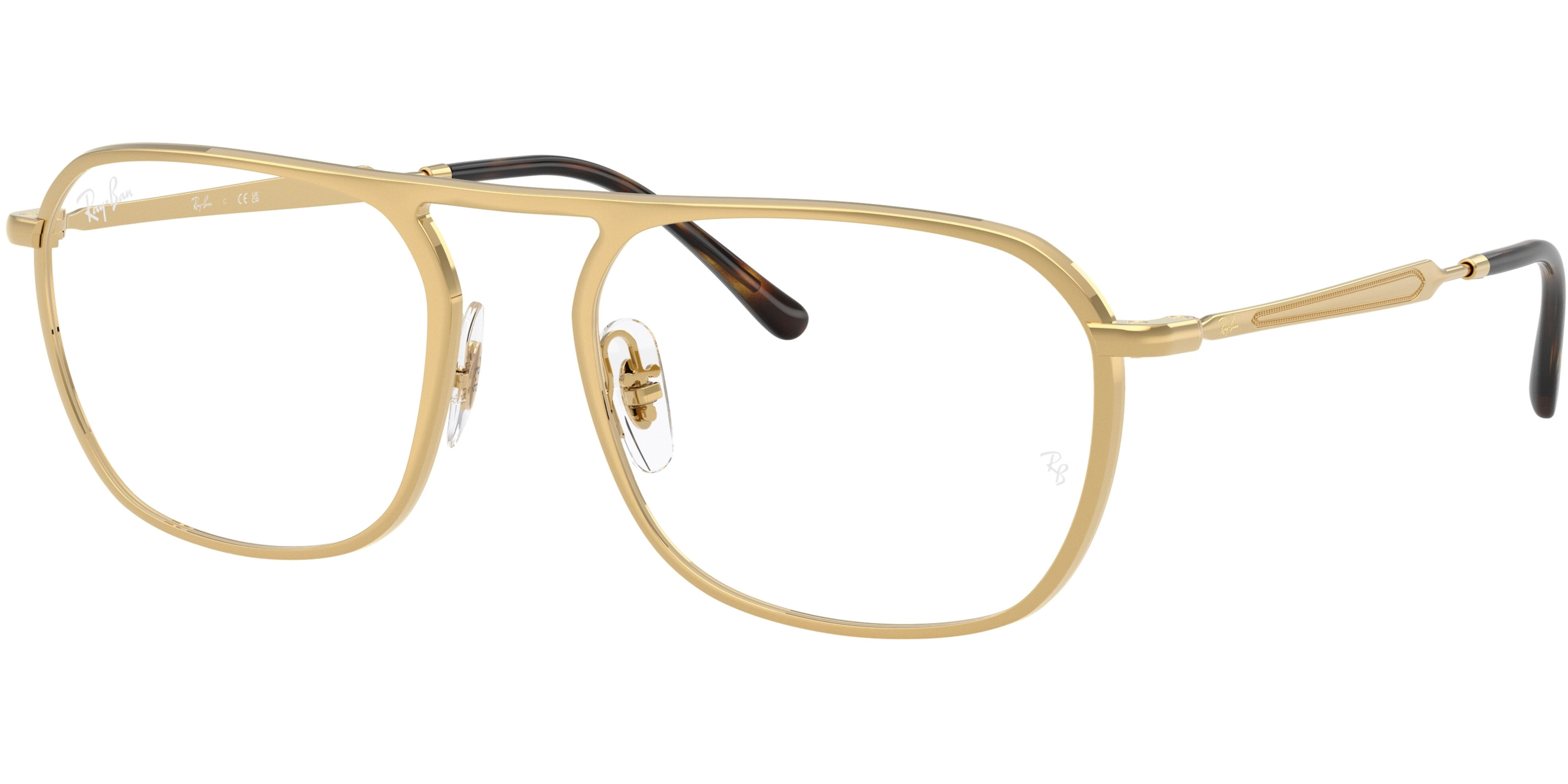 Dioptrické brýle Ray-Ban® model 6548, barva obruby zlatá lesk, stranice zlatá lesk, kód barevné varianty 2500. 