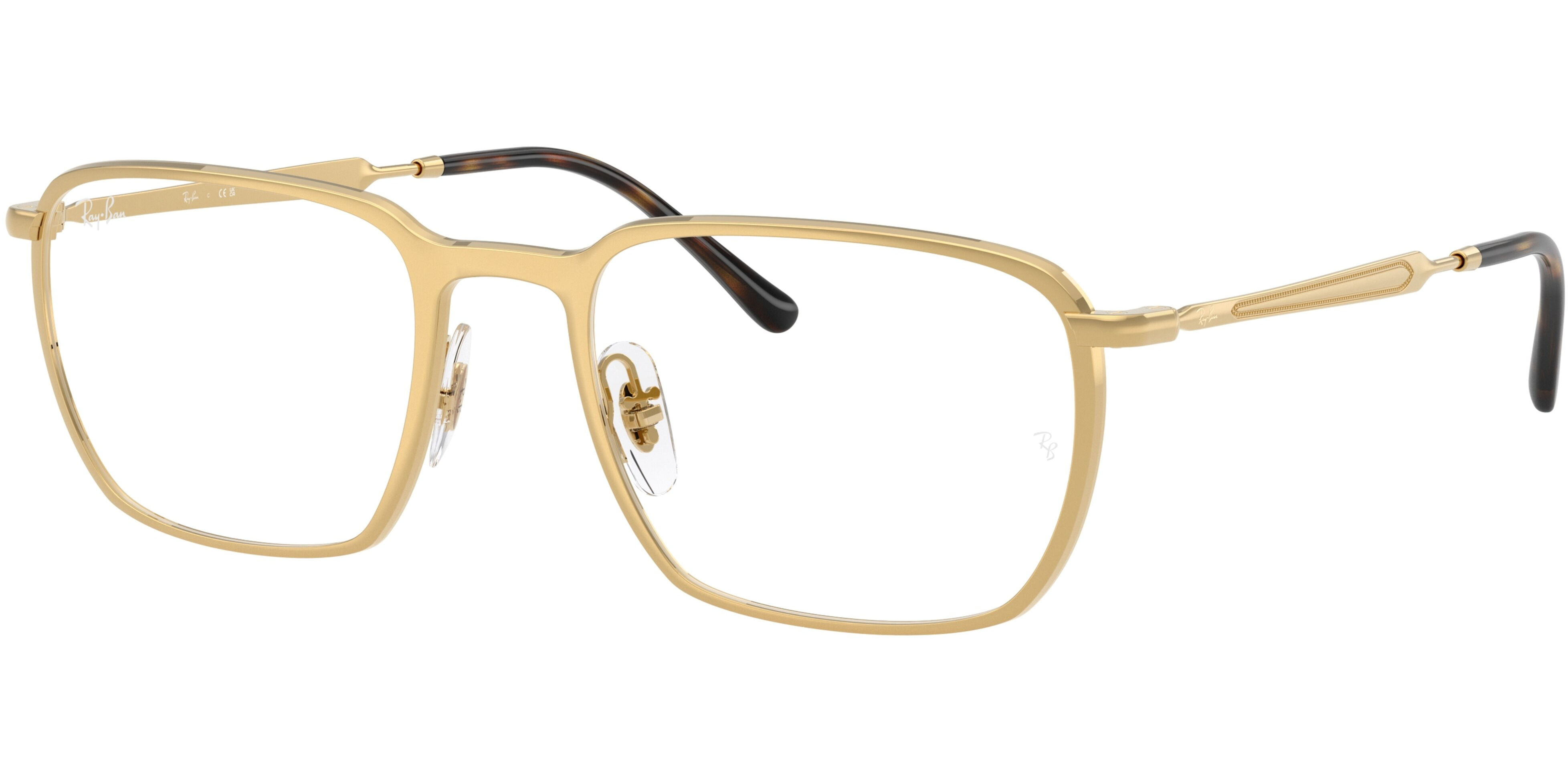 Dioptrické brýle Ray-Ban® model 6549, barva obruby zlatá lesk, stranice zlatá lesk, kód barevné varianty 2500. 