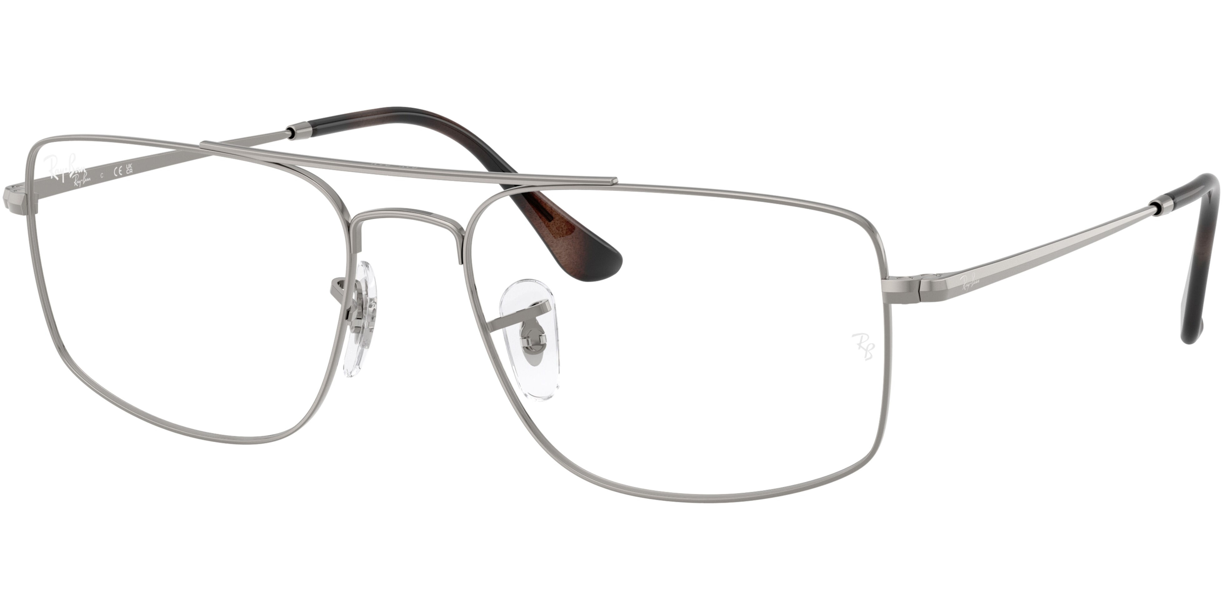 Dioptrické brýle Ray-Ban® model 6579, barva obruby šedá lesk, stranice šedá lesk, kód barevné varianty 2502. 