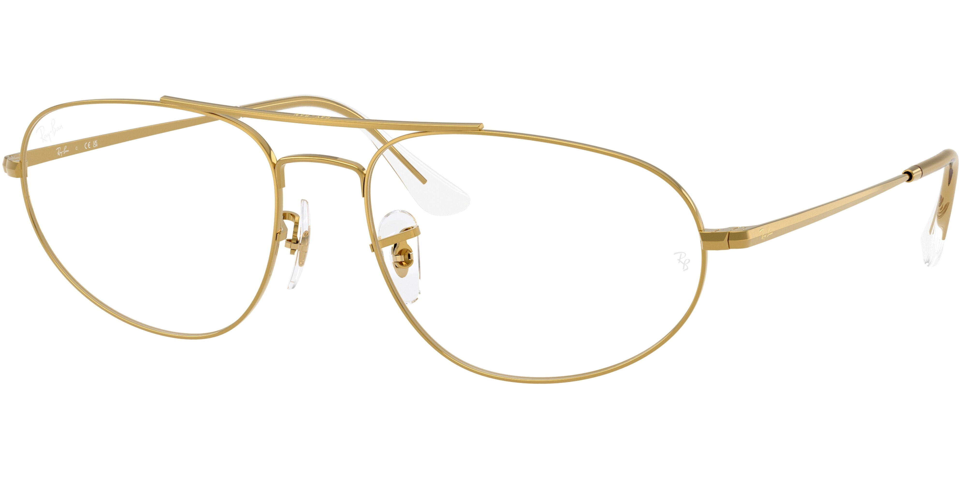 Dioptrické brýle Ray-Ban® model 6645, barva obruby zlatá lesk, stranice zlatá lesk, kód barevné varianty 3086. 
