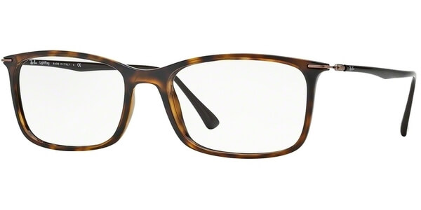 Dioptrické brýle Ray-Ban® model 7031, barva obruby hnědá lesk, stranice hnědá lesk, kód barevné varianty 2301. 