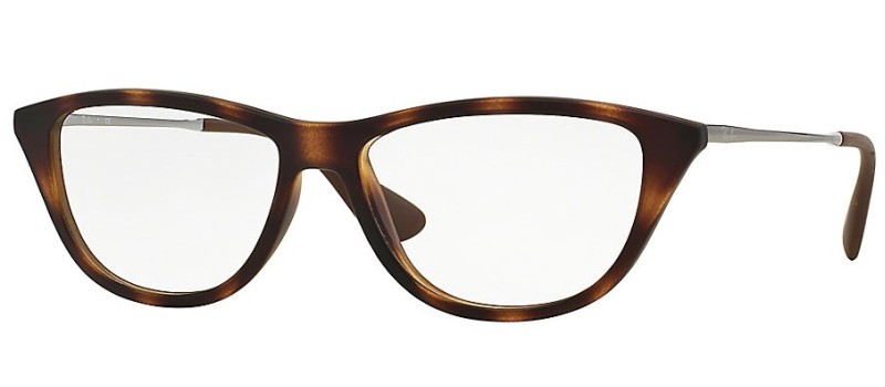 Dioptrické brýle Ray-Ban® model 7042, barva obruby hnědá mat, stranice stříbrná lesk, kód barevné varianty 5365. 