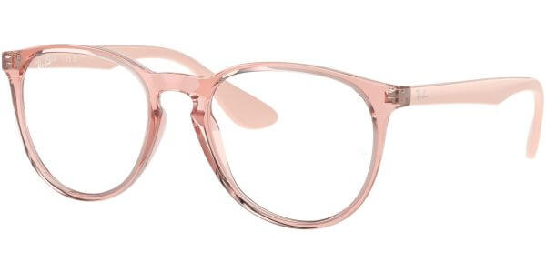 Dioptrické brýle Ray-Ban® model 7046, barva obruby růžová čirá lesk, stranice růžová lesk, kód barevné varianty 8338. 