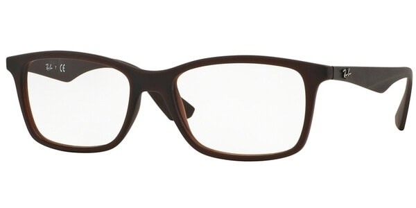 Dioptrické brýle Ray-Ban® model 7047, barva obruby hnědá mat, stranice hnědá mat, kód barevné varianty 5451. 