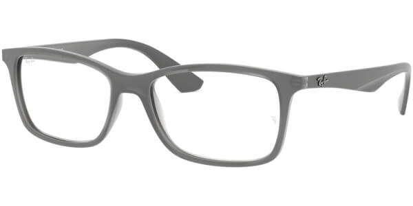 Dioptrické brýle Ray-Ban® model 7047, barva obruby šedá mat, stranice šedá mat, kód barevné varianty 5482. 