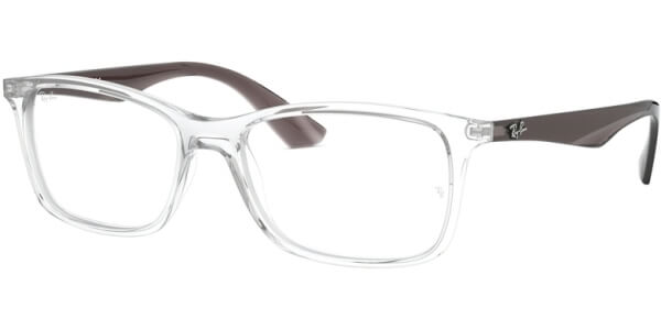 Dioptrické brýle Ray-Ban® model 7047, barva obruby čirá lesk, stranice šedá lesk, kód barevné varianty 5768. 