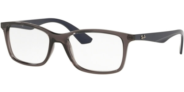 Dioptrické brýle Ray-Ban® model 7047, barva obruby šedá čirá lesk, stranice modrá mat, kód barevné varianty 5848. 