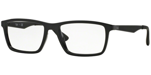 Dioptrické brýle Ray-Ban® model 7056, barva obruby černá lesk, stranice černá mat, kód barevné varianty 2000. 