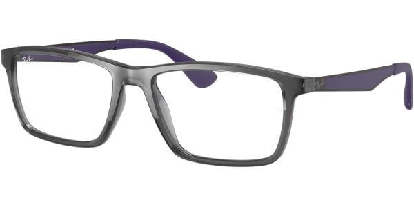 Dioptrické brýle Ray-Ban® model 7056, barva obruby šedá čirá lesk, stranice šedá modrá lesk, kód barevné varianty 5814. 