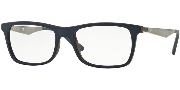 Dioptrické brýle Ray-Ban® model 7062, barva obruby modrá mat, stranice stříbrná mat, kód barevné varianty 5575. 