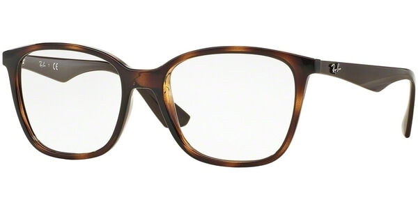 Dioptrické brýle Ray-Ban® model 7066, barva obruby hnědá lesk, stranice hnědá lesk, kód barevné varianty 5577. 