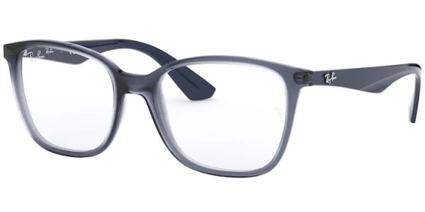 Dioptrické brýle Ray-Ban® model 7066, barva obruby modrá čirá lesk, stranice modrá lesk, kód barevné varianty 5995. 