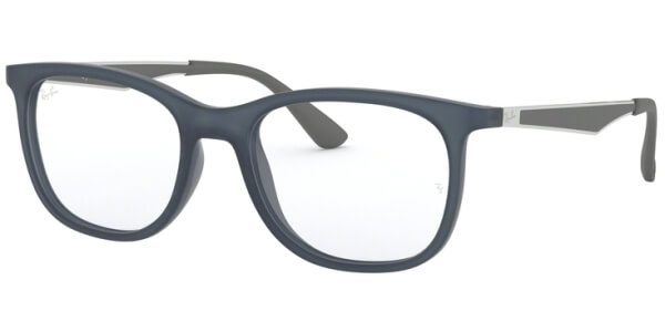 Dioptrické brýle Ray-Ban® model 7078, barva obruby modrá čirá mat, stranice šedá mat, kód barevné varianty 5679. 