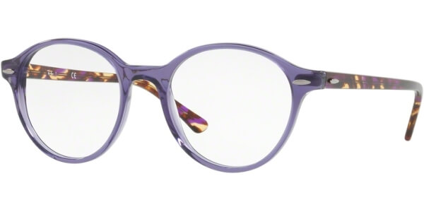 Dioptrické brýle Ray-Ban® model 7118, barva obruby fialová lesk, stranice hnědá lesk, kód barevné varianty 8020. 