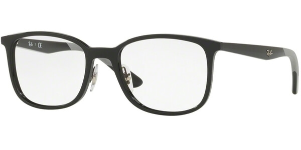 Dioptrické brýle Ray-Ban® model 7142, barva obruby černá lesk, stranice černá šedá lesk, kód barevné varianty 2000. 