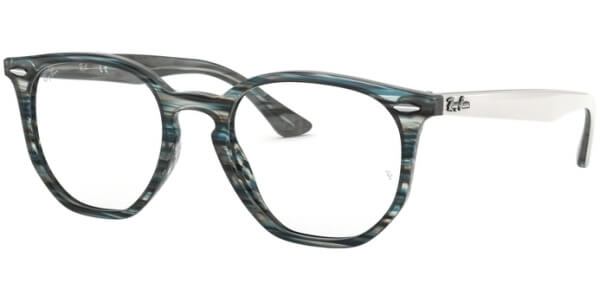 Dioptrické brýle Ray-Ban® model 7151, barva obruby modrá šedá lesk, stranice bílá lesk, kód barevné varianty 5801. 