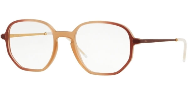 Dioptrické brýle Ray-Ban® model 7152, barva obruby hnědá červená mat, stranice červená mat, kód barevné varianty 5793. 