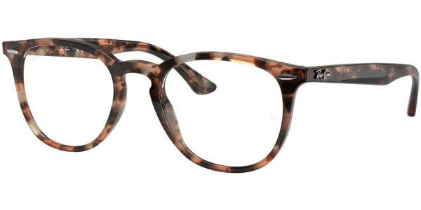 Dioptrické brýle Ray-Ban® model 7159, barva obruby hnědá růžová lesk, stranice hnědá růžová lesk, kód barevné varianty 8064. 