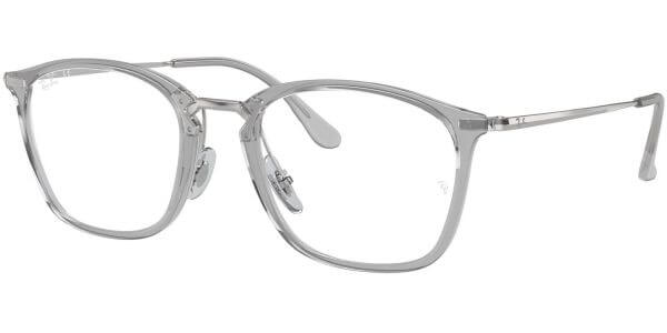 Dioptrické brýle Ray-Ban® model 7164, barva obruby čirá lesk, stranice stříbrná lesk, kód barevné varianty 2001. 