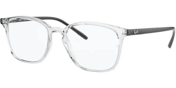 Dioptrické brýle Ray-Ban® model 7185, barva obruby čirá lesk, stranice černá lesk, kód barevné varianty 5943. 