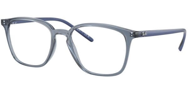 Dioptrické brýle Ray-Ban® model 7185, barva obruby modrá čirá lesk, stranice modrá, kód barevné varianty 8235. 