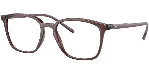 Dioptrické brýle Ray-Ban® model 7185, barva obruby hnědá růžová lesk, stranice hnědá růžová lesk, kód barevné varianty 8236. 