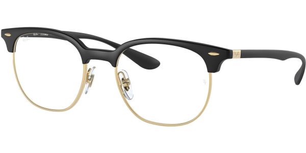 Dioptrické brýle Ray-Ban® model 7186, barva obruby černá zlatá mat, stranice černá mat, kód barevné varianty 8151. 