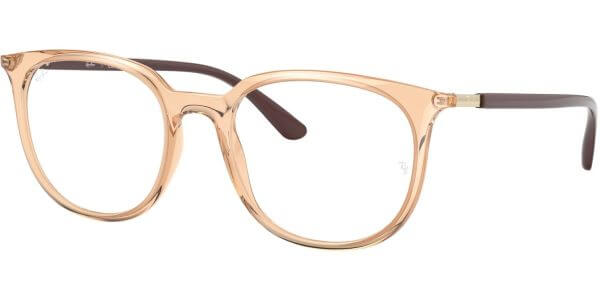 Dioptrické brýle Ray-Ban® model 7190, barva obruby béžová lesk, stranice hnědá lesk, kód barevné varianty 5940. 