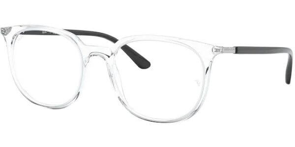 Dioptrické brýle Ray-Ban® model 7190, barva obruby čirá lesk, stranice černá lesk, kód barevné varianty 5943. 