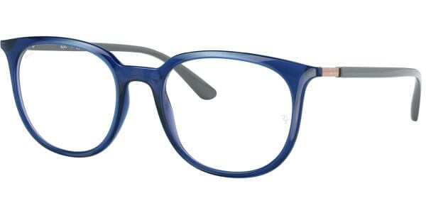 Dioptrické brýle Ray-Ban® model 7190, barva obruby modrá lesk, stranice šedá lesk, kód barevné varianty 8084. 