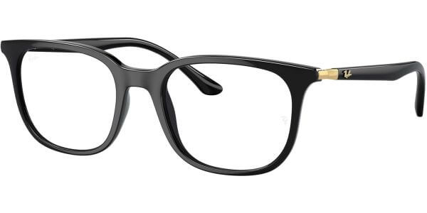 Dioptrické brýle Ray-Ban® model 7211, barva obruby černá lesk, stranice černá zlatá lesk, kód barevné varianty 2000. 